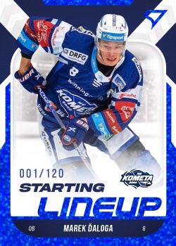 Marek Daloga Kometa Brno Tipsport ELH 2022/23 SportZoo 2. serie Starting LINEUP 1st PERIOD /120 #SL-62